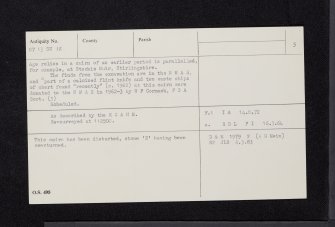 Drumelzier, NT13SW 12, Ordnance Survey index card, page number 5, Recto