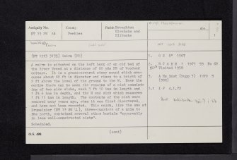 Woodend, NT13SW 14, Ordnance Survey index card, page number 1, Recto