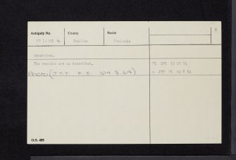 Newlands Church, NT14NE 4, Ordnance Survey index card, page number 2, Verso