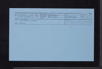 Grahame's Walls, NT14NE 14, Ordnance Survey index card, Recto