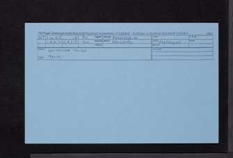 Whiteside Tower, NT14NE 16, Ordnance Survey index card, Recto