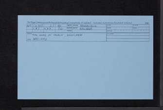 'The Head Of Peblis', Newlands, NT14NE 27, Ordnance Survey index card, Recto