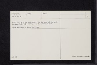 Ingraston House, NT14NW 6, Ordnance Survey index card, page number 2, Verso