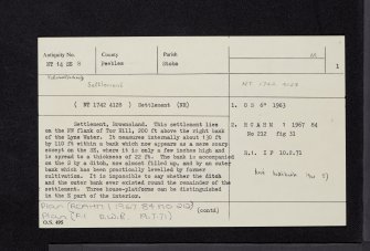 Brownsland, NT14SE 8, Ordnance Survey index card, page number 1, Recto