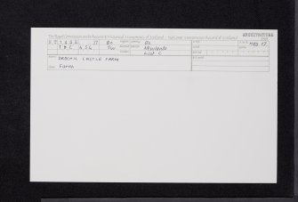 Drochil Castle Farm, NT14SE 37, Ordnance Survey index card, Recto