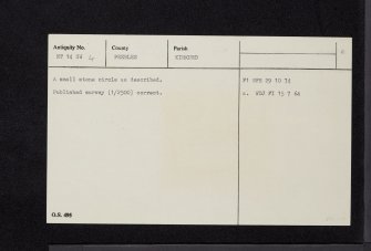 Harestanes, NT14SW 4, Ordnance Survey index card, page number 2, Verso