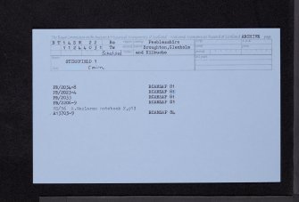Stirkfield, NT14SW 22, Ordnance Survey index card, Recto