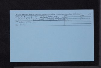 Pyked Stane Hill, NT14SW 36, Ordnance Survey index card, Recto