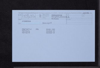 Stirkfield, NT14SW 42, Ordnance Survey index card, Recto