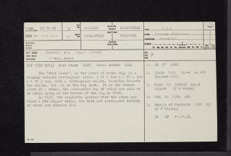 Monks Rig, Font Stone, NT15NE 3, Ordnance Survey index card, page number 1, Recto