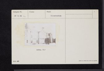 Newhall House, NT15NE 10, Ordnance Survey index card, Recto
