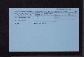 Rutherford Mains, Limekilns, NT15SE 29, Ordnance Survey index card, Recto
