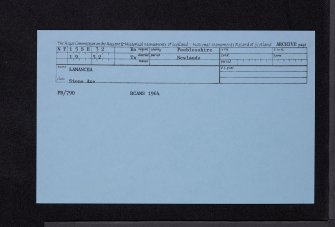 Lamancha, NT15SE 32, Ordnance Survey index card, Recto