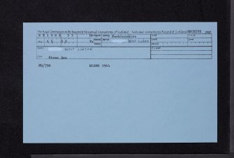 West Linton, NT15SE 33, Ordnance Survey index card, Recto