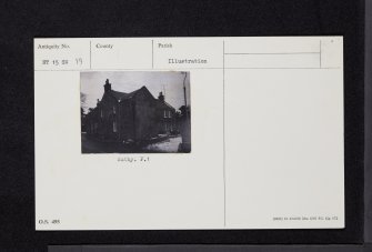 West Linton, Main Street, Old Manor House, NT15SW 19, Ordnance Survey index card, Recto
