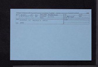 Currie, St Mungo's Well, NT16NE 19, Ordnance Survey index card, Recto