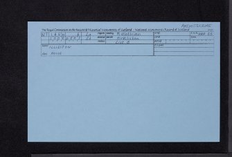 Illieston Castle, NT16NW 6, Ordnance Survey index card, Recto