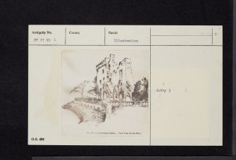 Edinburgh, Barnbougle Castle, NT17NE 6, Ordnance Survey index card, page number 1, Recto
