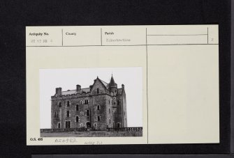 Edinburgh, Barnbougle Castle, NT17NE 6, Ordnance Survey index card, page number 2, Verso