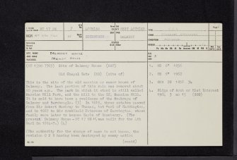 Edinburgh, Dalmeny House, NT17NE 7, Ordnance Survey index card, page number 1, Recto