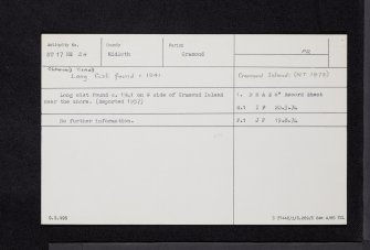 Edinburgh, Cramond Island, NT17NE 24, Ordnance Survey index card, Recto