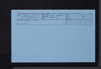 Edinburgh, Barnbougle Castle, Sundial, NT17NE 25, Ordnance Survey index card, Recto
