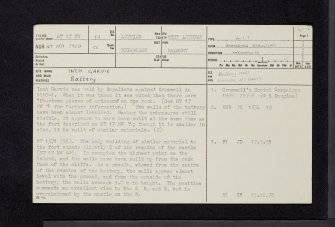 Inch Garvie, NT17NW 13, Ordnance Survey index card, page number 1, Recto