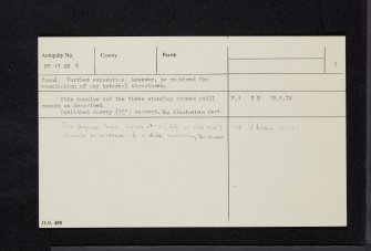 Newbridge, Huly Hill, NT17SW 8, Ordnance Survey index card, page number 3, Recto