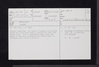 Newliston House, Walled Garden, Sundial, NT17SW 38, Ordnance Survey index card, page number 1, Recto