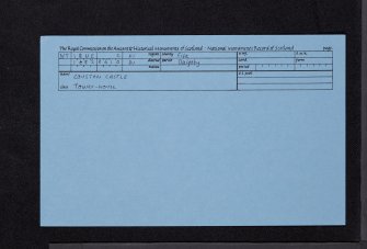 Couston Castle, NT18NE 2, Ordnance Survey index card, Recto