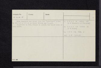 Aberdour, NT18NE 15, Ordnance Survey index card, page number 2, Verso