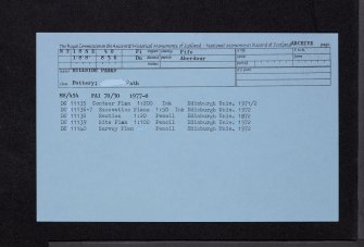 Hillside Parks, Aberdour, NT18NE 40, Ordnance Survey index card, Recto