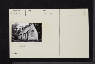Fordell Chapel, NT18NW 5, Ordnance Survey index card, Recto