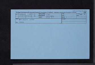 Ballingry House, NT19NE 12, Ordnance Survey index card, Recto