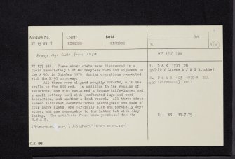 Gairneybank, NT19NW 9, Ordnance Survey index card, Recto