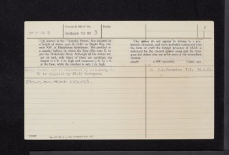 Bught Rig, NT22NE 2, Ordnance Survey index card, page number 2, Verso