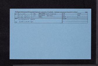 Glengaber Burn, NT22SW 1, Ordnance Survey index card, Recto