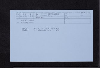 Cardrona Mains, NT23NE 7, Ordnance Survey index card, Recto
