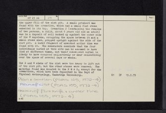 Horsbrugh Castle Farm, NT23NE 29, Ordnance Survey index card, page number 2, Verso
