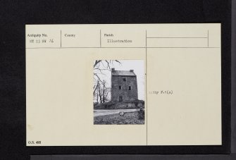 Barns Tower, NT23NW 16, Ordnance Survey index card, Recto