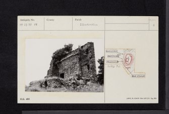 Castlehill Tower, NT23NW 18, Ordnance Survey index card, page number 2, Verso