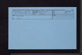 Hallyards, NT23NW 22, Ordnance Survey index card, Recto