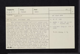 Glenrath, NT23SW 7, Ordnance Survey index card, page number 1, Recto