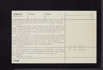 Glenrath, NT23SW 7, Ordnance Survey index card, page number 2, Verso