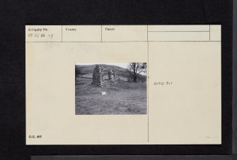 Posso Tower, NT23SW 17, Ordnance Survey index card, Recto
