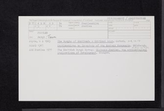 Peebles, General, NT24SE 49, Ordnance Survey index card, Recto