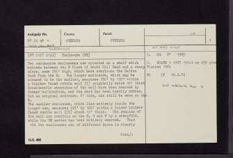 South Hill Head, NT24SW 6, Ordnance Survey index card, page number 1, Recto