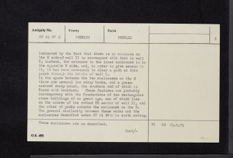 South Hill Head, NT24SW 6, Ordnance Survey index card, page number 2, Verso