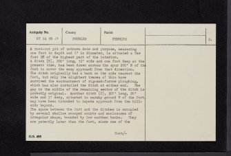 Upper Kidston, NT24SW 21, Ordnance Survey index card, page number 2, Verso