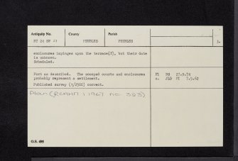 Upper Kidston, NT24SW 21, Ordnance Survey index card, page number 3, Recto